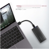 Axagon EEM2-SBC, M.2 SATA screwless RAW box, black, SuperSpeed USB-C 10 Gbps