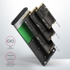 Axagon EEM2-SBC, M.2 SATA screwless RAW box, black, SuperSpeed USB-C 10 Gbps