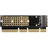 Axagon PCEM2-1U PCI-E 3.0 16x - M.2 SSD NVMe, up to 80mm SSD, low profile 1U