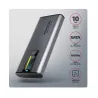 Axagon EEM2-SD2 USB-C 3.2 Gen 2 - M.2 NVMe / SATA SSD 30-80mm ALU box grey, LCD display