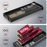 Axagon EEM2-SD2 USB-C 3.2 Gen 2 - M.2 NVMe / SATA SSD 30-80mm ALU box grey, LCD display