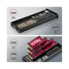 Axagon EEM2-SD2 USB-C 3.2 Gen 2 - M.2 NVMe / SATA SSD 30-80mm ALU box grey, LCD display