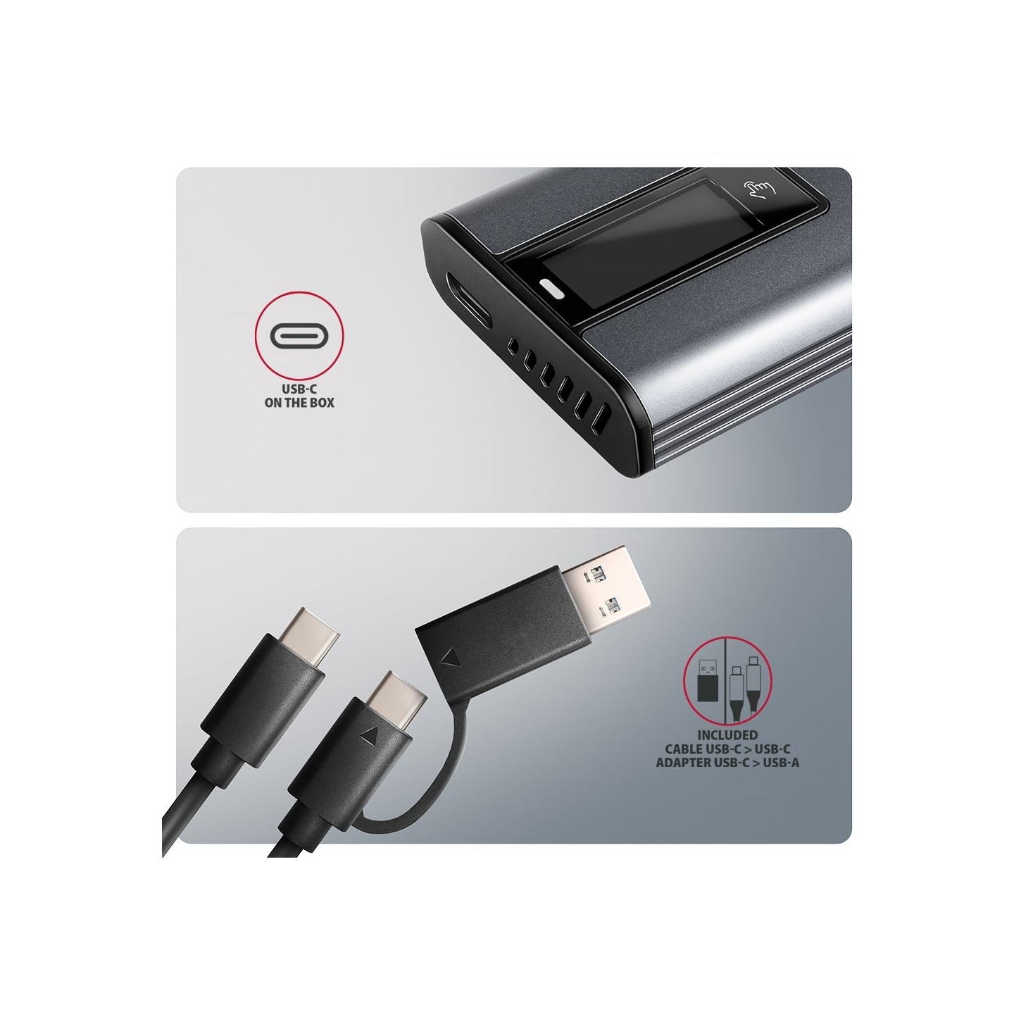 Axagon EEM2-SD2 SSD enclosure USB3.2 Gen2 M.2 NVMe/SA