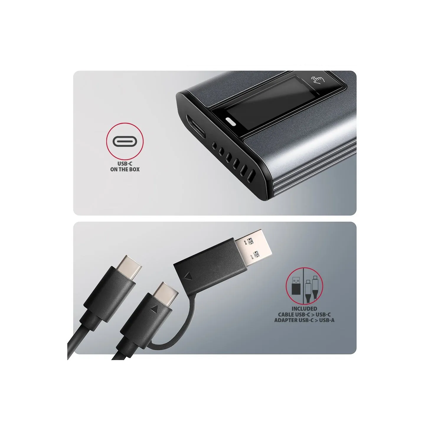 Axagon EEM2-SD2 SSD enclosure USB3.2 Gen2 M.2 NVMe/SA