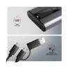 Axagon EEM2-SD2 USB-C 3.2 Gen 2 - M.2 NVMe / SATA SSD 30-80mm ALU box grey, LCD display