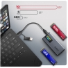 Axagon EEM2-SD2 USB-C 3.2 Gen 2 - M.2 NVMe / SATA SSD 30-80mm ALU box grey, LCD display