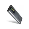 Axagon EEM2-SD2 USB-C 3.2 Gen 2 - M.2 NVMe / SATA SSD 30-80mm ALU box grey, LCD display