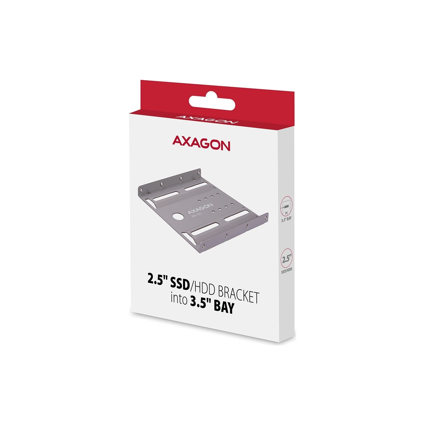 Axagon RHD-125S Reduction for 1x 2.5" HDD into 3.5" position, grey