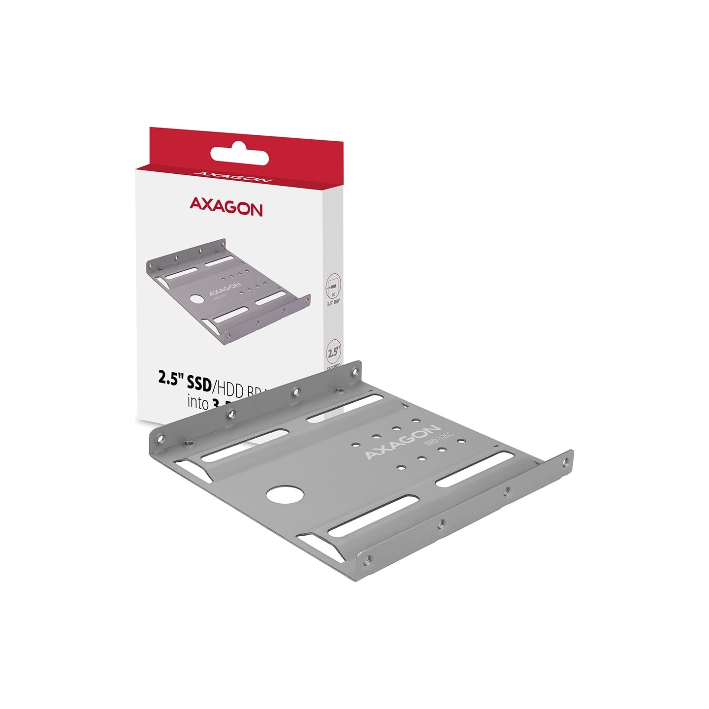 Axagon RHD-125S Reduction for 1x 2.5" HDD into 3.5" position, grey