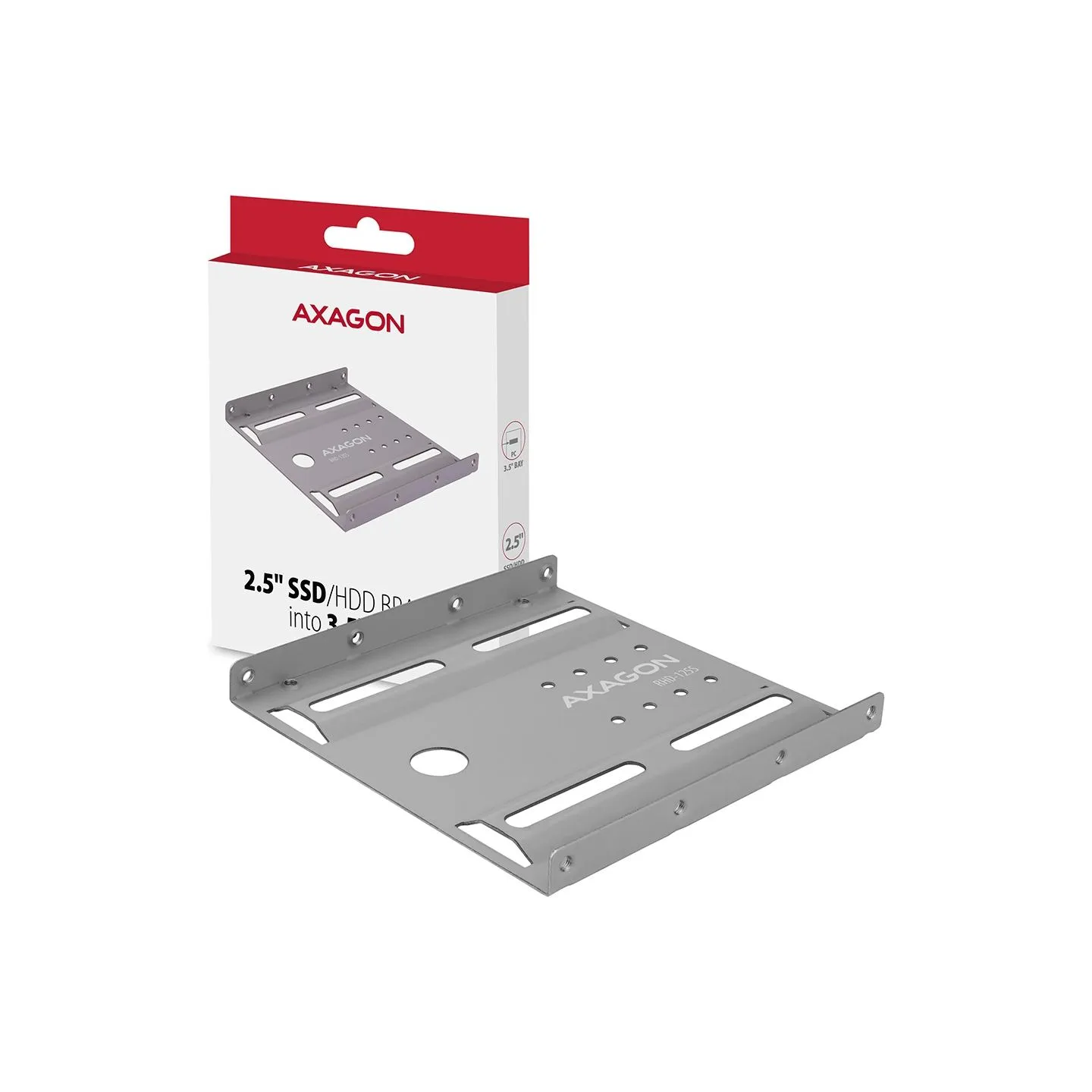 Axagon RHD-125S Reduction for 1x 2.5" HDD into 3.5" position, grey