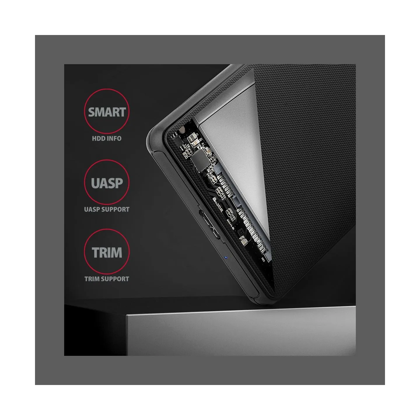 Axagon EE25-SL USB-A 3.2 Gen1 - SATA 6G 2.5" SLIDE box BLACK