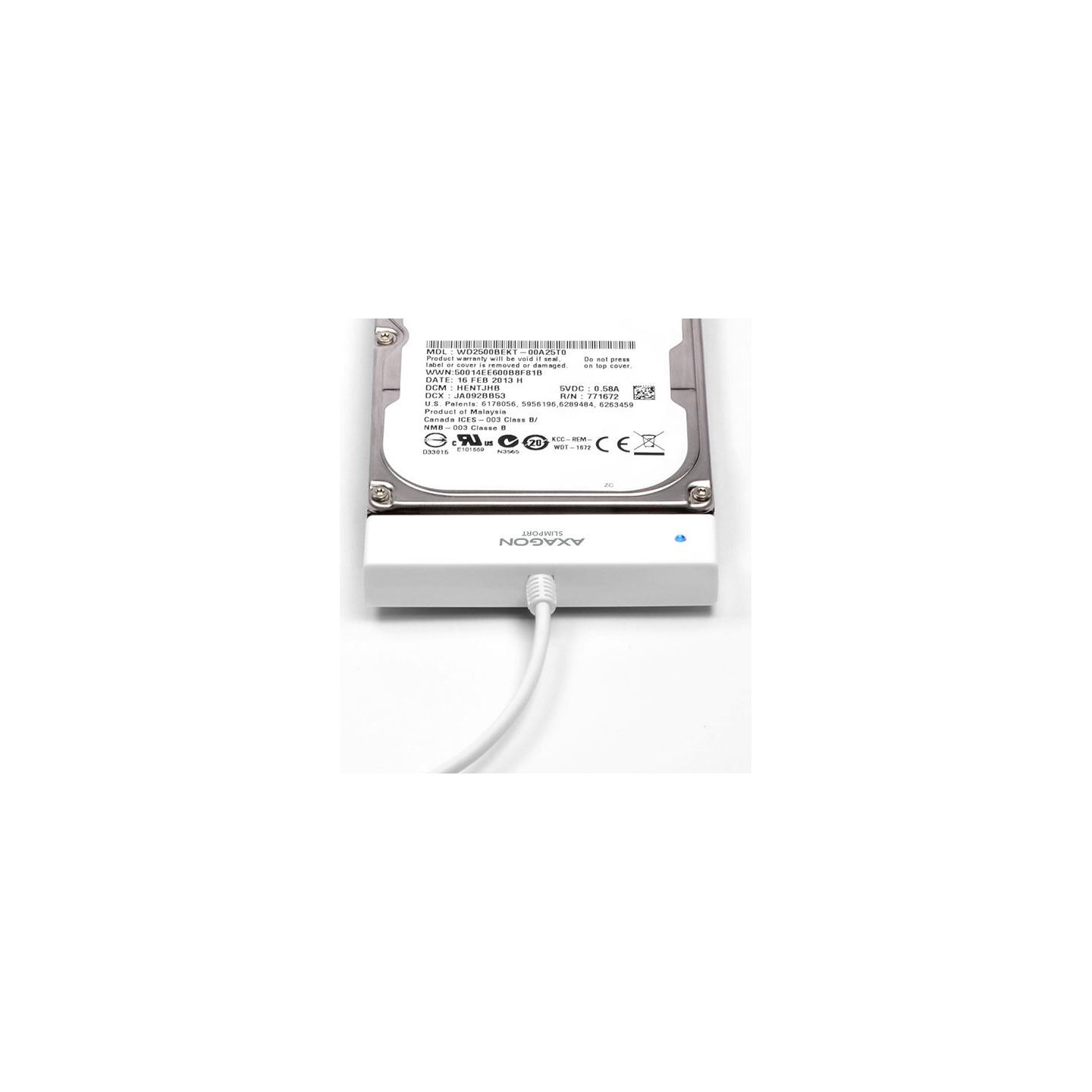 Axagon ADSA-1S USB2.0 - SATA HDD External Adapter Incl. 2.5" Case