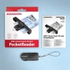 Axagon Foldable pocket USB-C contact Smart / ID card reader.