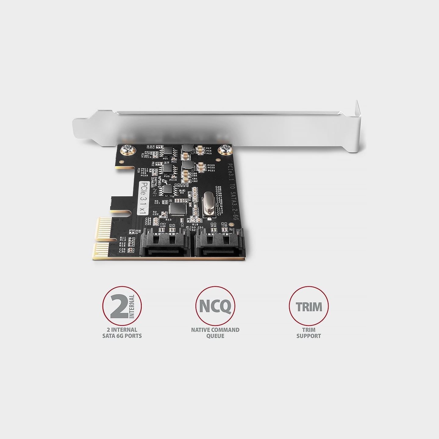 Axagon Two-channel SATA III PCI-Express controller with two internal SATA port outputs. Standard & Low profile.