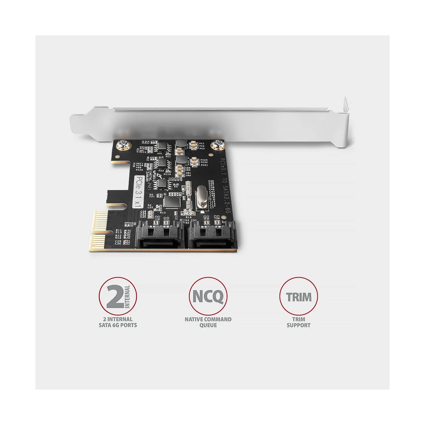 Axagon Two-channel SATA III PCI-Express controller with two internal SATA port outputs. Standard & Low profile.