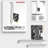 Axagon Two-channel SATA III PCI-Express controller with two internal SATA port outputs. Standard & Low profile.