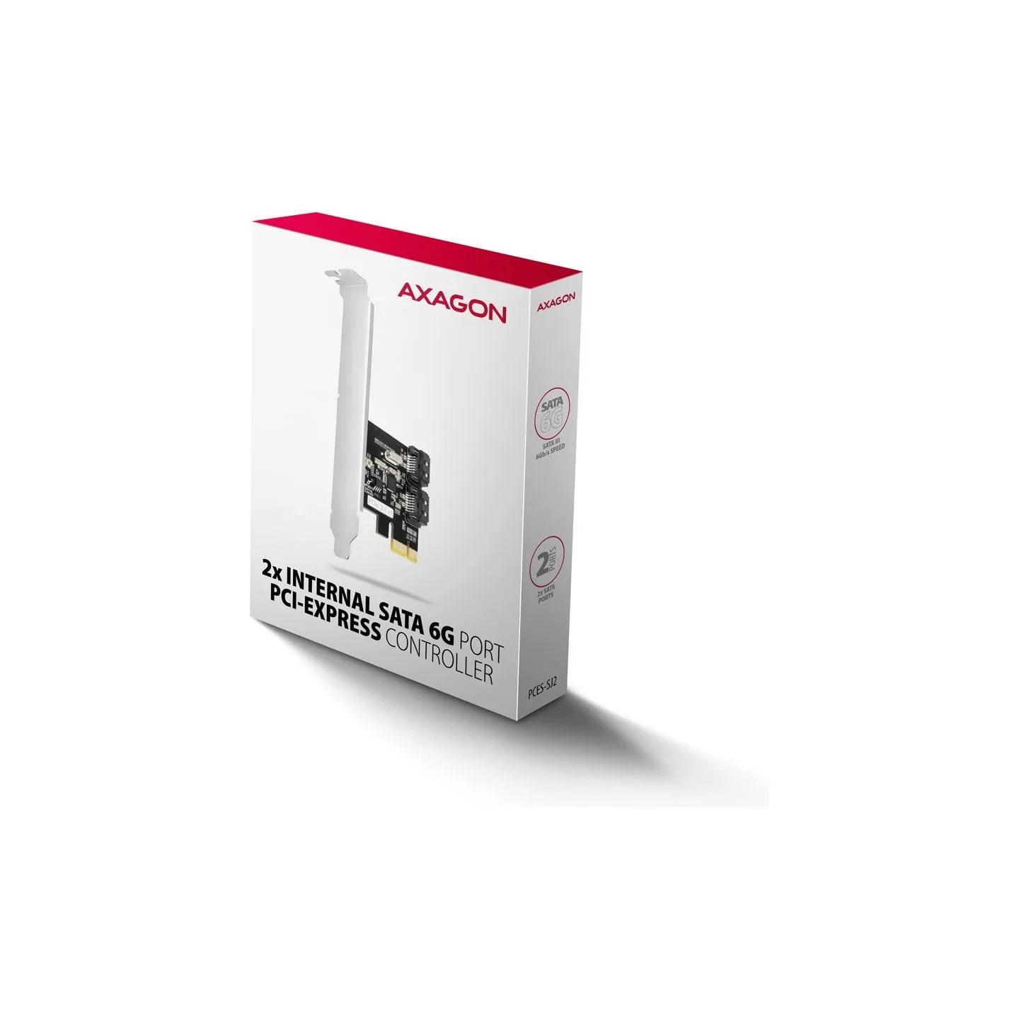 Axagon Two-channel SATA III PCI-Express controller with two internal SATA port outputs. Standard & Low profile.