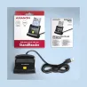 Axagon Universal desktop USB contact Smart/ID card reader with long USB-A cable.