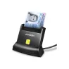 Axagon Universal desktop USB contact Smart/ID card reader with long USB-A cable.