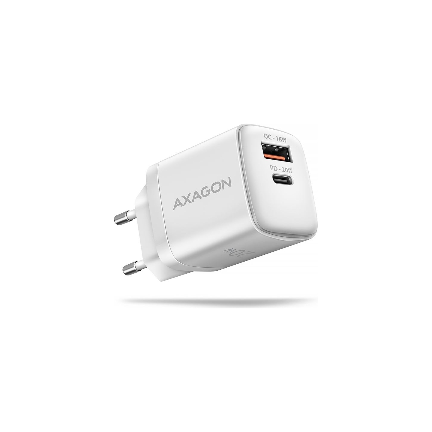Axagon ACU-PQ20W wall charger QC3.0/AFC/FCP + PD type-C, 20W, white