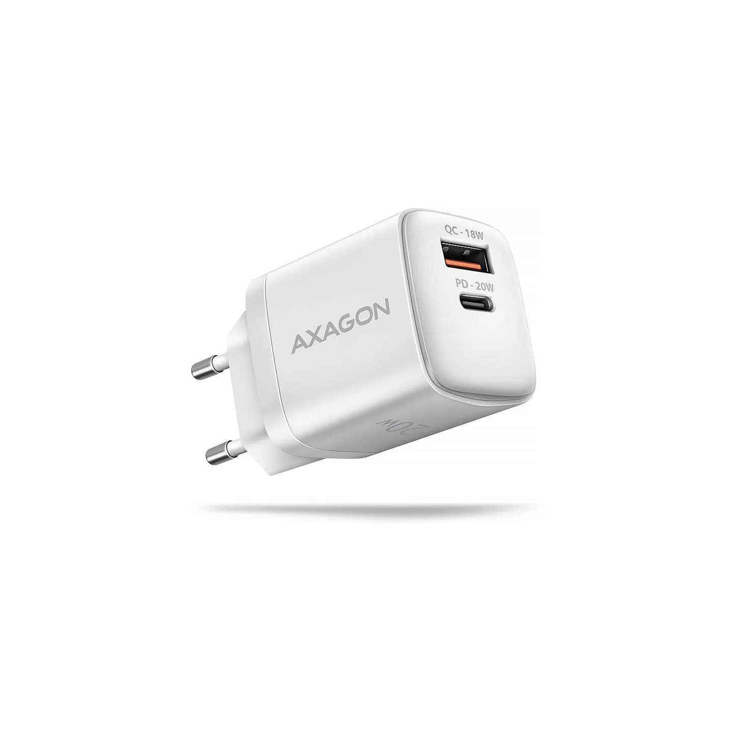 Axagon ACU-PQ20W wall charger QC3.0/AFC/FCP + PD type-C, 20W, white