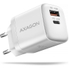 Axagon ACU-PQ20W wall charger QC3.0/AFC/FCP + PD type-C, 20W, white