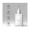 Axagon ACU-PQ20W wall charger QC3.0/AFC/FCP + PD type-C, 20W, white