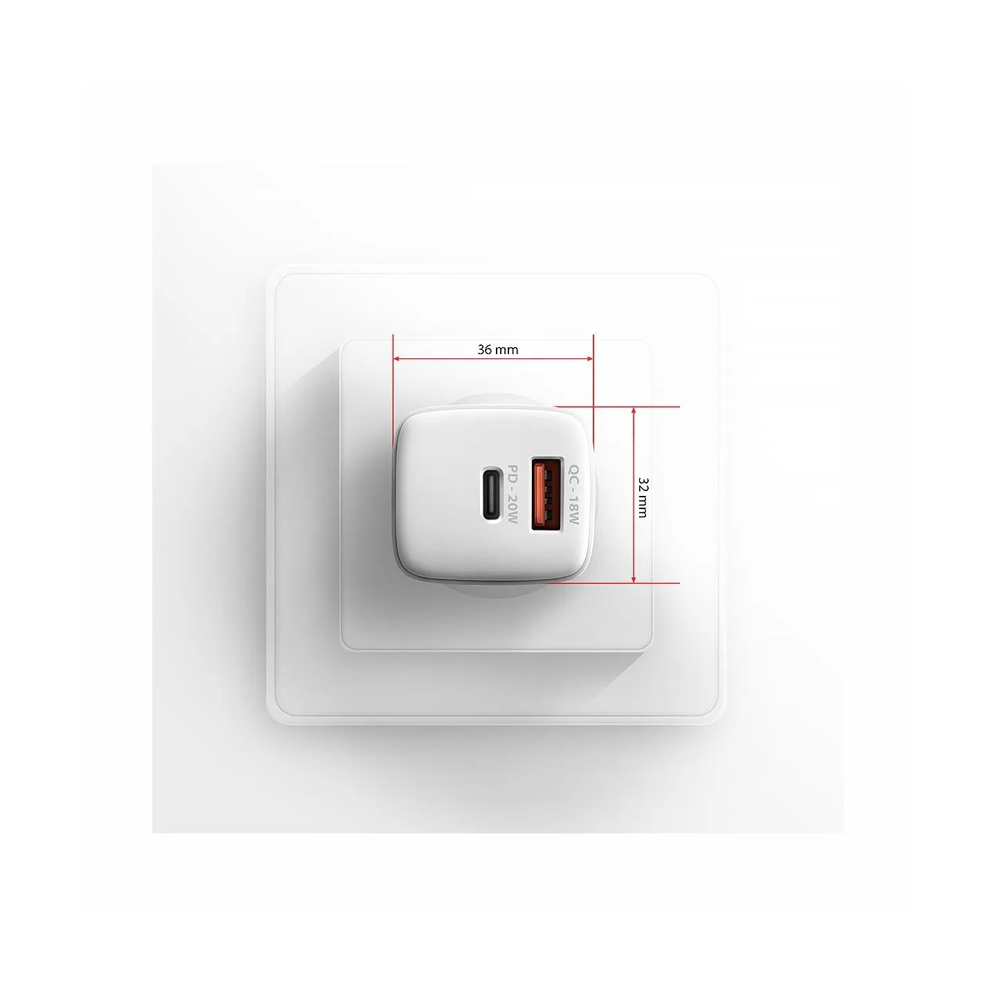 Axagon ACU-PQ20W wall charger QC3.0/AFC/FCP + PD type-C, 20W, white