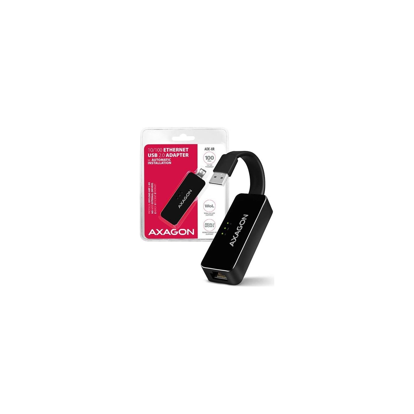 Axagon ADE-XR Type-A USB2.0 - Fast Ethernet 10/100 Adapter