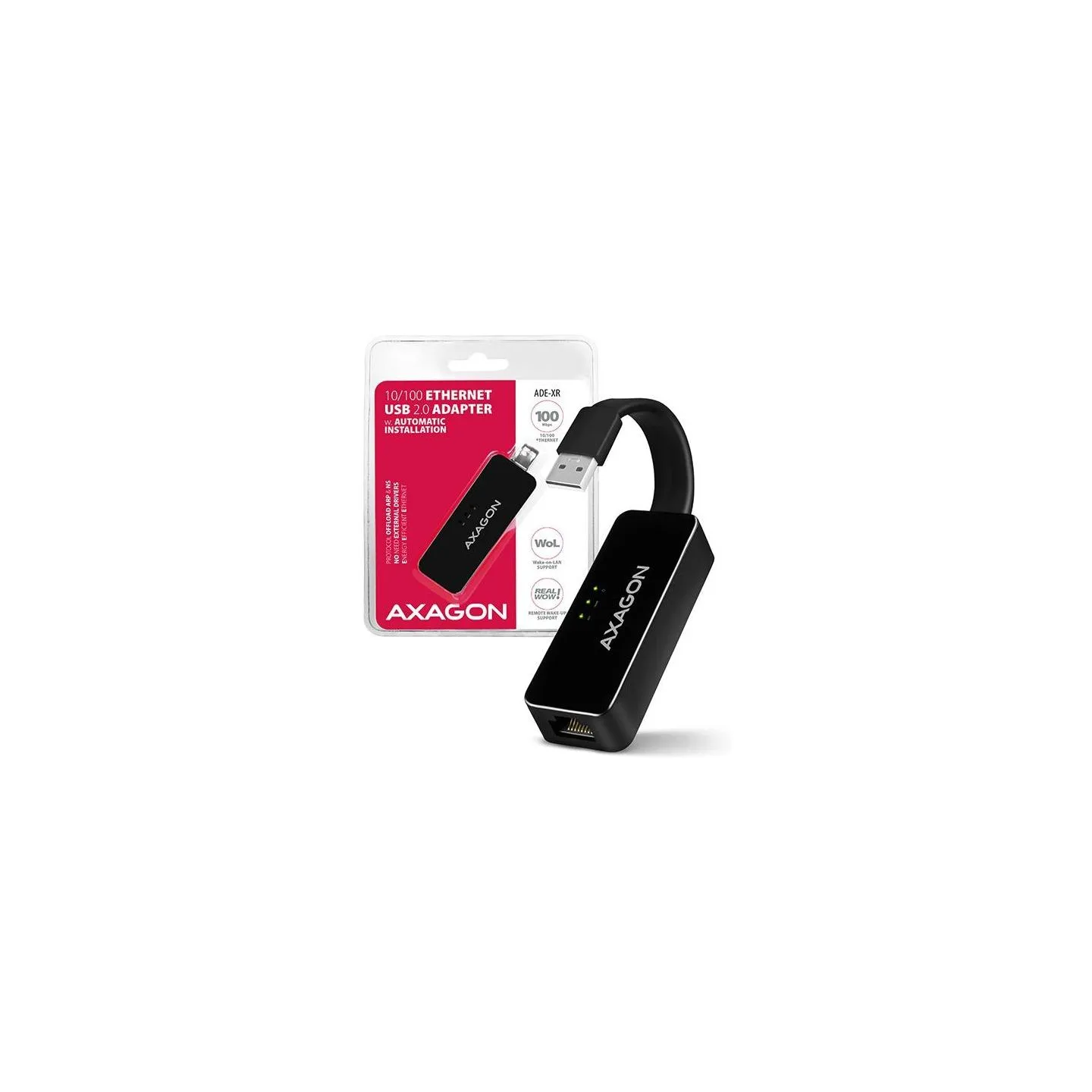 Axagon ADE-XR Type-A USB2.0 - Fast Ethernet 10/100 Adapter