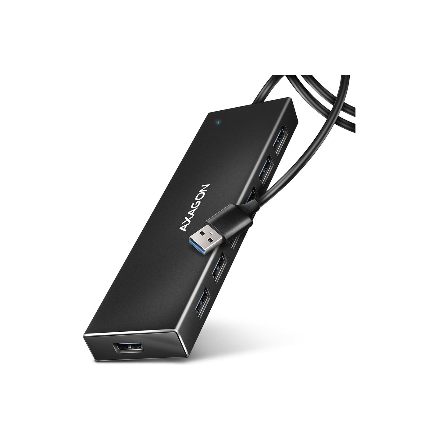 Axagon HUE-F7A, HUB 7- port USB 3.2 Gen 1 ALU