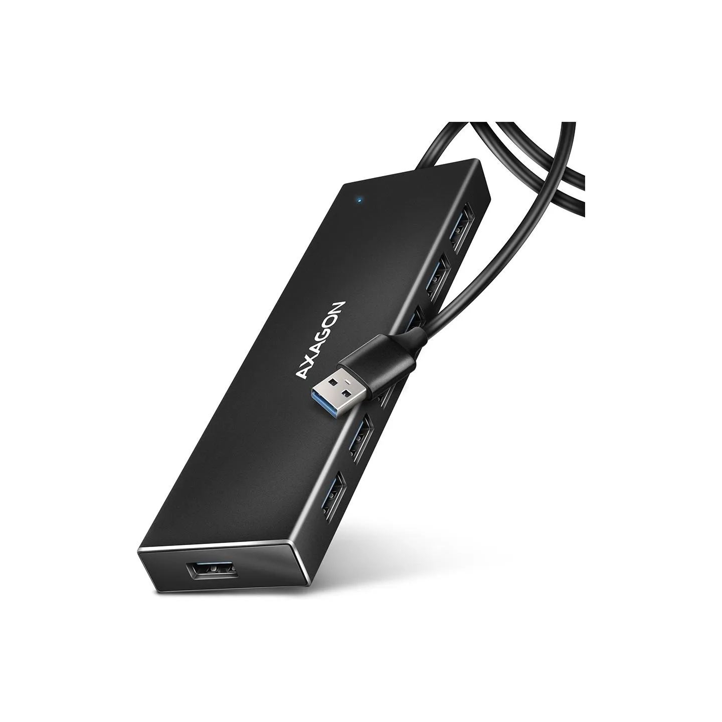 Axagon HUE-F7A, HUB 7- port USB 3.2 Gen 1 ALU