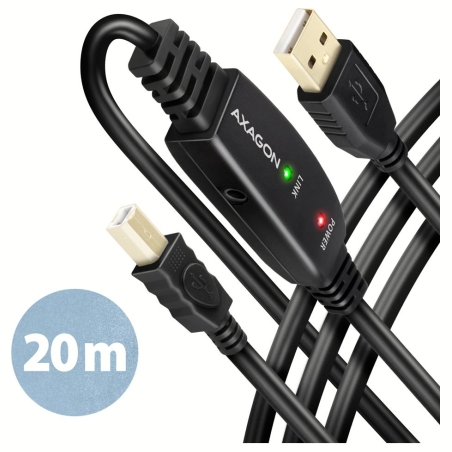 Axagon ADR-220B USB 2.0 A-M -> B-M act 20m cabl