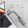 Axagon ADE-TXCA USB-C USB3.2 Gen 1 + USB-A reduction- Gigabit Ethernet 10/100/1000 Adapter, metal, titan grey