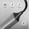 Axagon ADE-TXCA USB-C USB3.2 Gen 1 + USB-A reduction- Gigabit Ethernet 10/100/1000 Adapter, metal, titan grey