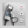 Axagon ADE-TXCA USB-C USB3.2 Gen 1 + USB-A reduction- Gigabit Ethernet 10/100/1000 Adapter, metal, titan grey