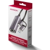 Axagon ADE-TXCA USB-C USB3.2 Gen 1 + USB-A reduction- Gigabit Ethernet 10/100/1000 Adapter, metal, titan grey