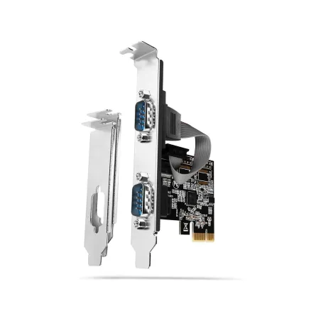 Axagon PCI-Express card with two 250 kbps serial ports. ASIX AX99100. Standard & Low Profile.