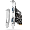 Axagon PCI-Express card with two 250 kbps serial ports. ASIX AX99100. Standard & Low Profile.