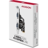 Axagon PCI-Express card with two 250 kbps serial ports. ASIX AX99100. Standard & Low Profile.