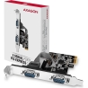 Axagon PCI-Express card with two 250 kbps serial ports. ASIX AX99100. Standard & Low Profile.