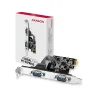 Axagon PCI-Express card with two 250 kbps serial ports. ASIX AX99100. Standard & Low Profile.