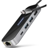Axagon HMC-6GLN 2x USB-A 5Gbps, 1x USB-C 5Gbps, 4K/60Hz HDMI, RJ-45, USB 3.2 Gen 1 hub, PD 100W, 20cm USB-C cable