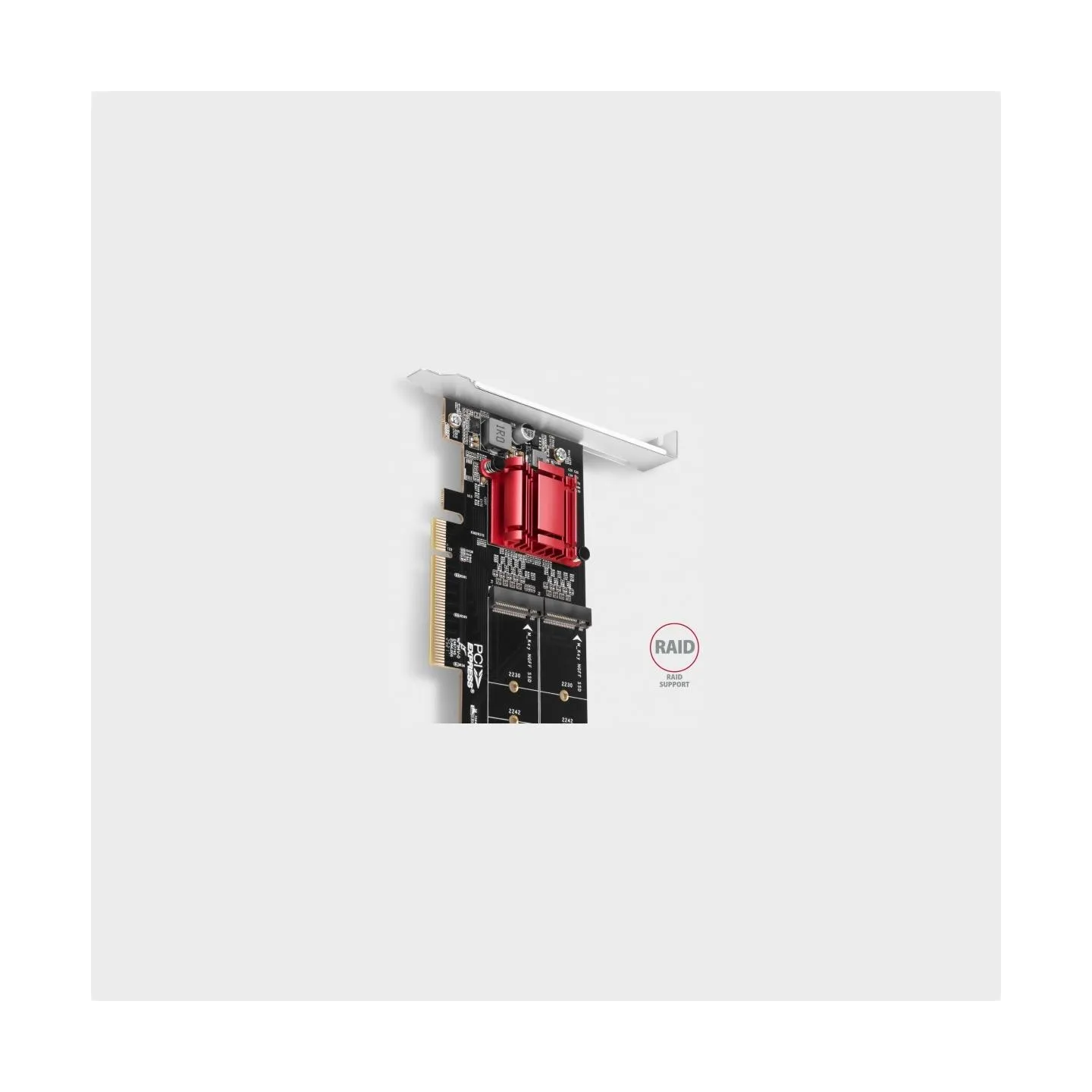 Axagon PCEM2-ND PCIE 2X NVME M.2 CONTROLLERPCI-Express x8 internal controller for connecting two NVMe M.2 SSD disks to a compute