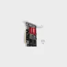 Axagon PCEM2-ND PCE-E 3.0 8x - dual M.2 NVMe M-key slot adapter w. dataswitch, SP & LP, up to 110mm SSD