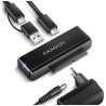 Axagon ADSA-FPX USB-C 10Gbps - SATA 6G 2.5"/3.5" SSD/HDD FAST PORT X adapter incl. AC, adapter USB-C - USB-A