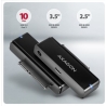 Axagon ADSA-FPX USB-C 10Gbps - SATA 6G 2.5"/3.5" SSD/HDD FAST PORT X adapter incl. AC, adapter USB-C - USB-A