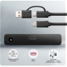 Axagon Adapter USB-C ADSA-FPX 10Gbps SATA 6G 2.5/3.5 inches SSD/HDD FASTPORT X, w tym zasilacz, 60cm USB-C/USB-A cable