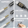Axagon ADA-HC USB-C - 3.5mm (F) connector, Hi-Res DAC, Audio Adapter 32bit 384kHz