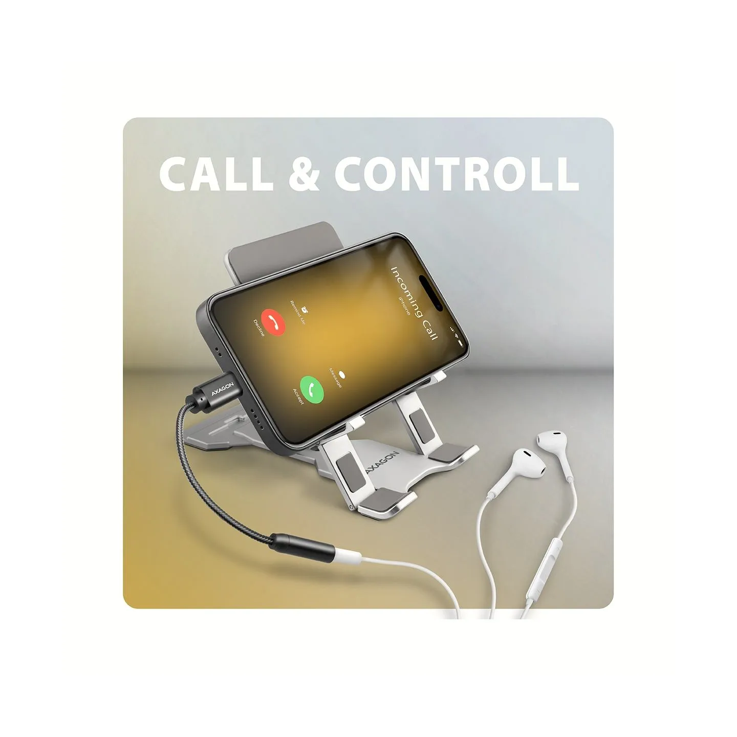 Axagon ADA-HC USB-C - 3.5mm (F) connector, Hi-Res DAC, Audio Adapter 32bit 384kHz